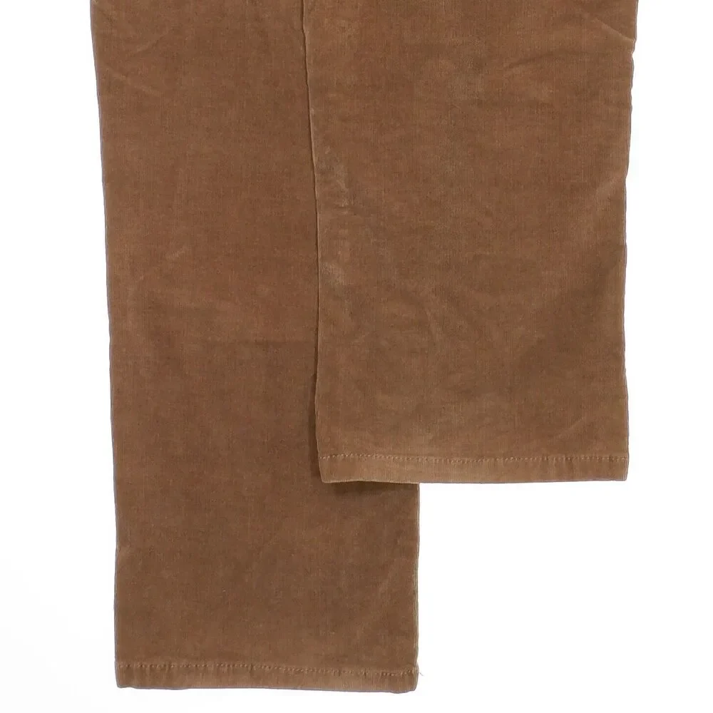 Croft & Barrow Corduroy Straight Pants Size 16 Womens Brown Stretch 36 x 28.5 - Picture 9 of 10